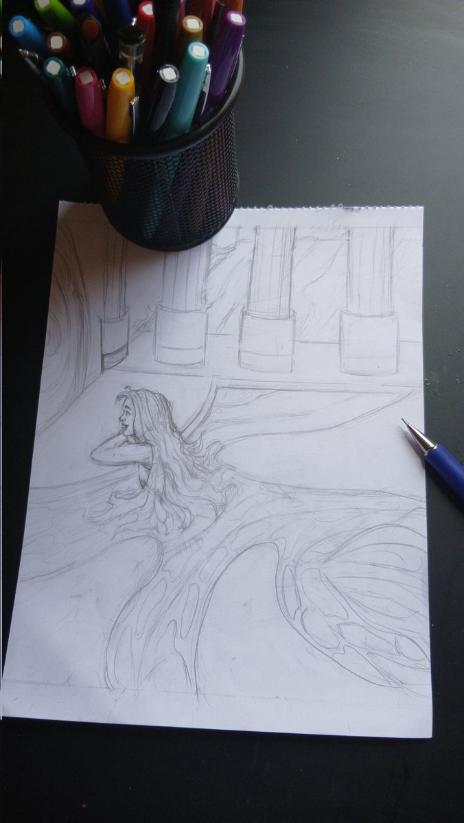 lightspalette's tweet photo. A mermay book cover concept in its sketch phase...and mermay is almost over 😅 

Drop your Mermay 2026 art below, I'd love to see them! 💖🧜‍♀️

#mermay #mermay2026 #characterdesign #characterart #artshare #artmoots #bookcover #sketch https://t.co/ofsanNGns0