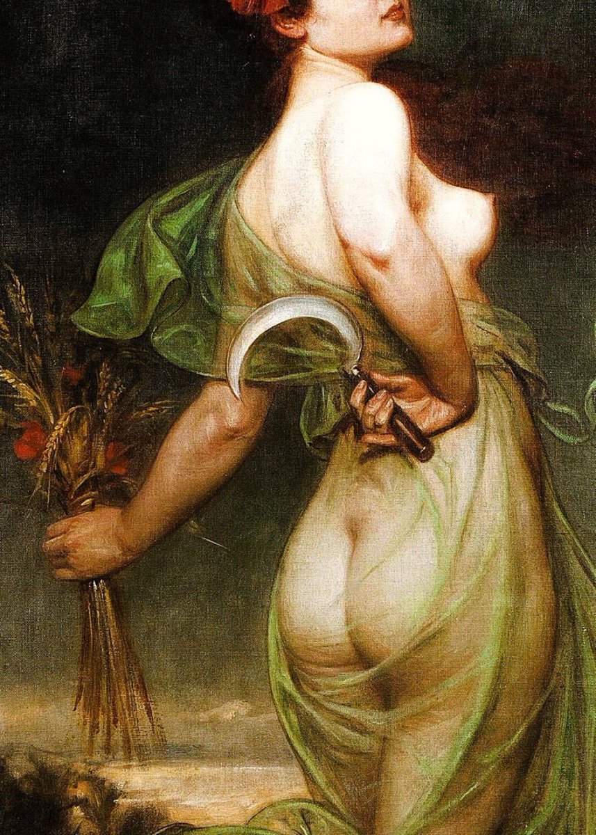 Artbyeveryday's tweet photo. Franz Doubek-Allegory of Summer (detail),1905 https://t.co/JducCyzSTp