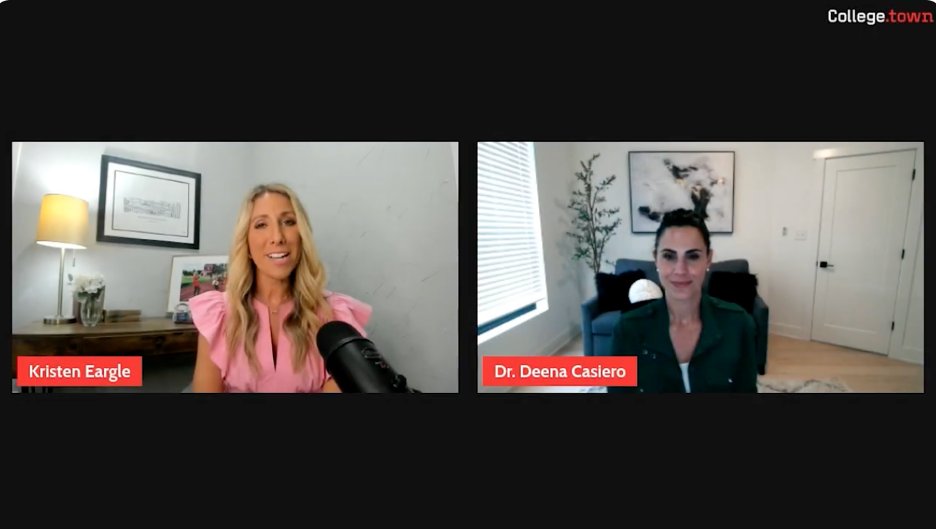 NCAA_SSI's tweet photo. Our very own Dr. @DeenaCasiero talked with Kristen Eargle from https://t.co/MHyAJKboDT to talk about the NCAA’s continued focus on student‑athlete mental health. 💚

🎥 Watch the full conversation: https://t.co/8JT6Q2QdT0
📋 Mental Health Best Practices: https://t.co/0Isl2dxZdL https://t.co/ElxFiNGWPf