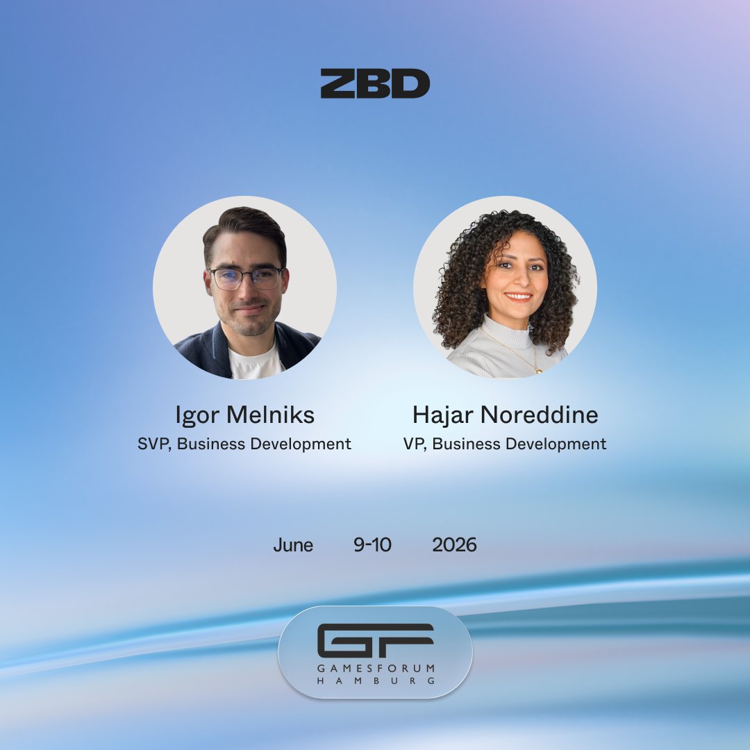 zbdpay's tweet photo. We’re heading to @Gamesforum Hamburg! The ZBD team will be there to talk about one of the biggest questions in mobile game growth right now: With installs slowing down, how do studios drive more value from the players they already have?

Plus, join us for a panel on how rewarded play is evolving beyond acquisition and becoming a native in-game engagement layer that can boost retention and LTV across the whole player base.

📍 Panel: Cheat Code for LTV Growth: Reward All Users, Not Just New Ones
📅 June 9 at 14:15

Want to connect in Hamburg? Book a meeting → https://t.co/hoIdVaFkNe

#GamesforumHamburg #MobileGaming #GameDev #Retention #Monetization #MobileGames