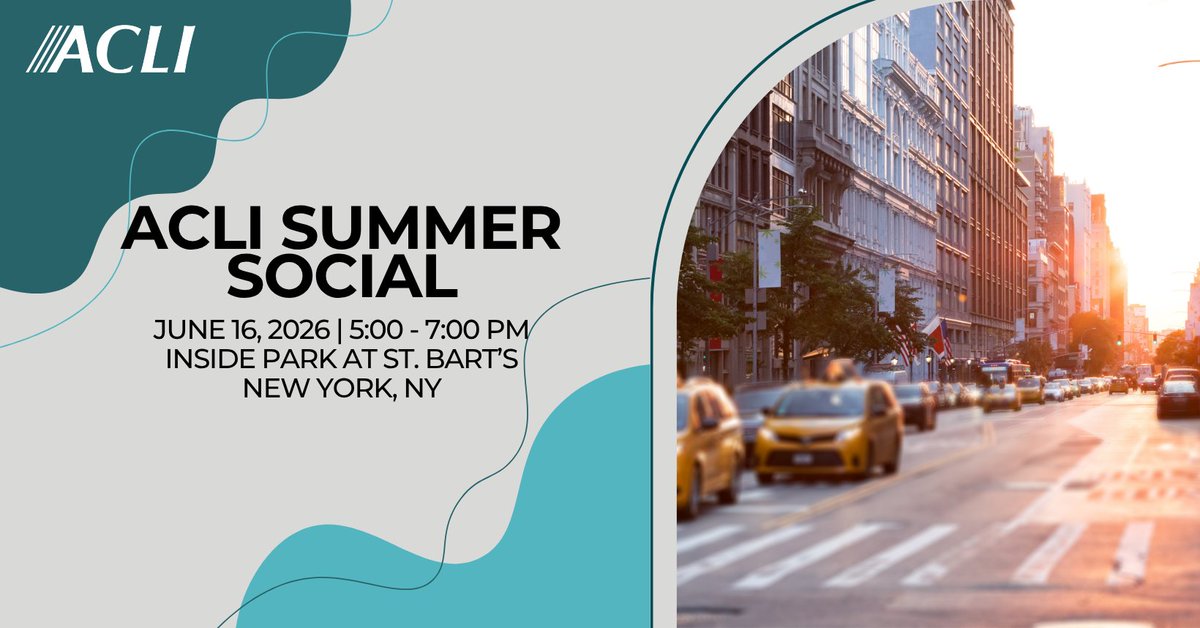 ACLINews's tweet photo. Will you be in New York City on June 16? Enjoy a relaxed evening with peers and colleagues from across the #LifeInsurance and financial services sectors at the #ACLISummerSocial from 5:00 to 7:00 p.m. at Inside Park at St. Bart’s!

Register now: https://t.co/o0hEovOSo2 https://t.co/FH7BWKOG2b