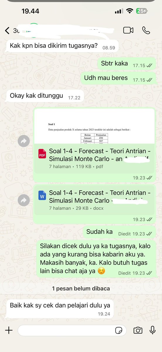 Bettyrangelll's tweet photo. Lg pusing kerjain tugas Riset Operasi?

Topik yang sering muncul antara lain forecasting, teori antrian, simulasi Monte Carlo, hingga metode least square untuk peramalan.

Yuk bisa joki tugas di aku 
Mencakup:
📊 Manajemen Sains
📈 Penyajian Data
🎲 Probabilitas & Stokastik
💻 Data Mining
📉 Tableau & Google Colab
🎨 Infografis serta visualisasi data (histogram, pie chart, bar chart, diagram batang)

Info lebih lanjut bisa hubungi WA di bio
