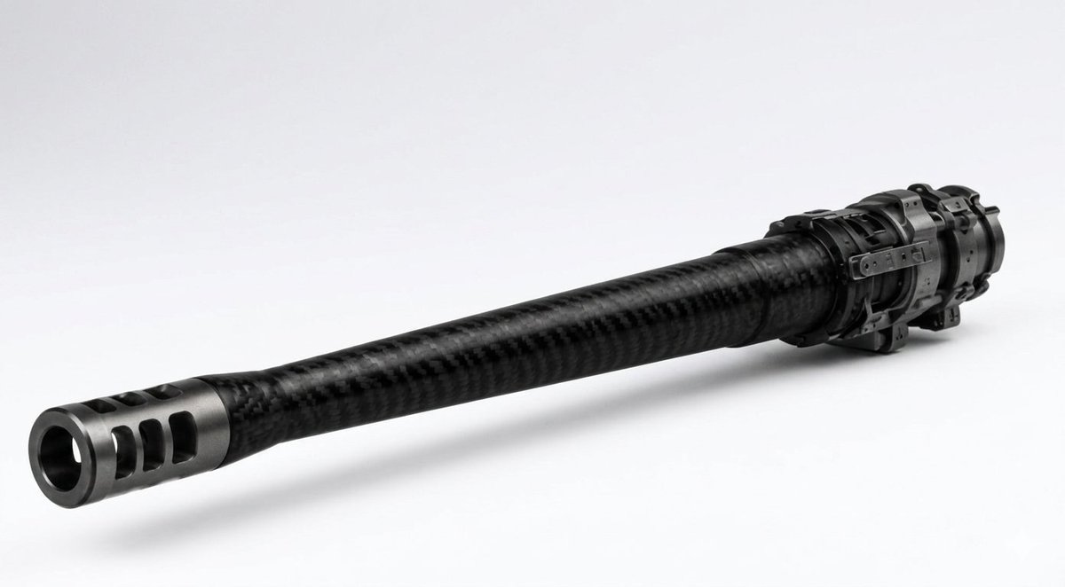 DefenseDagger's tweet photo. Sustaining 10rds/minute this has enormous potential towards development of lighter more mobile artillery guns.

Danta has also developed all composite missile casings, rocket launcher bodies &amp; pressure vessels. https://t.co/W0icGTYIs5