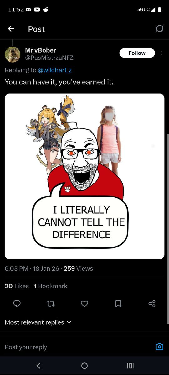 VinLewd's tweet photo. It's funny how lolifags will say shit like this without seeing the irony it in when they're the only ones that call anime characters real children, not a single "anti" has said that anime kids are real breathing human beings, lolicons do however. Constantly https://t.co/ljYSPq6ltM