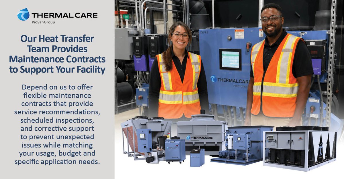 thermalcare1's tweet photo. Discover the peace of mind that comes with our #PreventiveMaintenance Program, which is designed to help you get the most from your #processcooling solutions, especially during #springcleaning season! https://t.co/xFNHFNoqNG
#industrialchillers #coolwithconfidence #sustainable https://t.co/C7szwBZaky