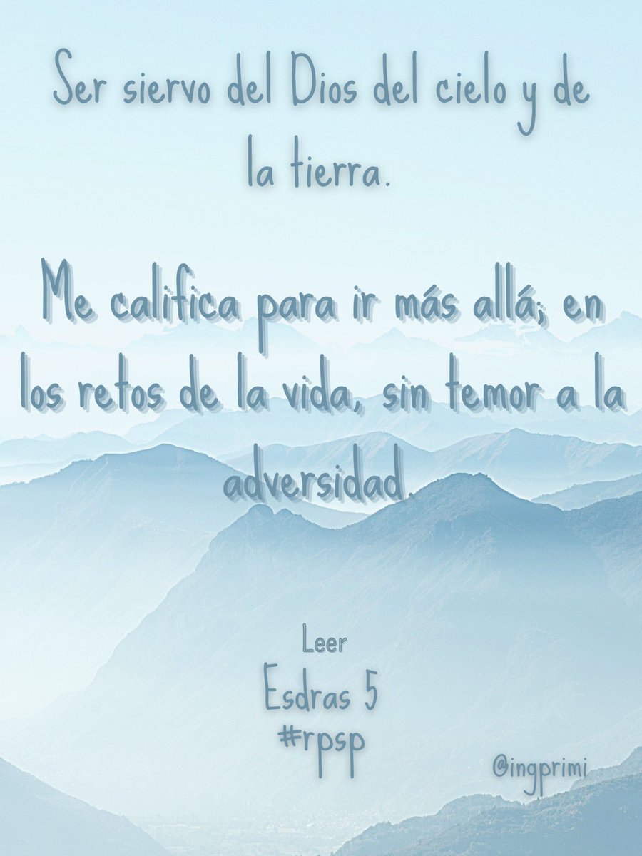 ingprimi's tweet photo. Esdras 5 #rpsp
#Biblia
#Leer https://t.co/G52mLkhk4Q