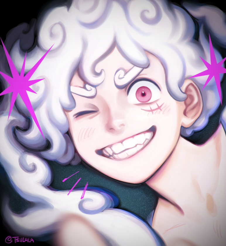 tsulala's tweet photo. Gear 5 doodle!!☁️💥 https://t.co/VQsaoCg4jL