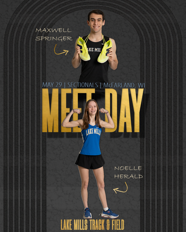 LcatsAthletics's tweet photo. Good Luck to Lake Mills Track & Field as they head to McFarland for the WIAA Sectional Meet! A trip to State is on the line as our athletes compete for a chance to advance to next week's State Championships. #LCatPride https://t.co/ILXeyOQMVK