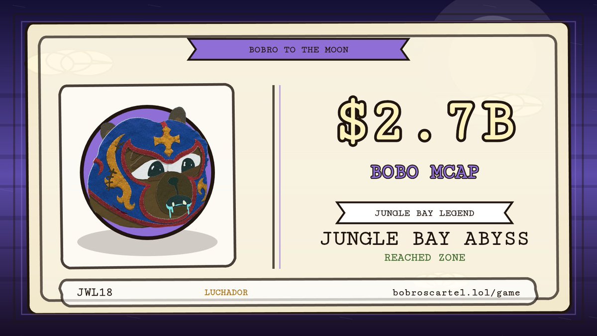 nothing_to_h18's tweet photo. I pushed $BOBO to $2.7B MCAP in Bobro To The Moon 🚀

Think you can beat my run?

🏆 Weekly rewards for @bobroscartel holders
🥇 #1 wins a Bobros NFT
🎟 Top 3 get whitelist with special Bobros mint price

Play:
https://t.co/FxsMwHl9is https://t.co/MgFJFJoNUl