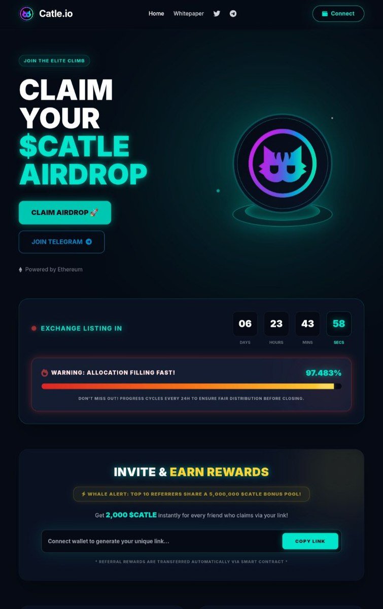 HtetYanLin40939's tweet photo. CATLE TOKEN FREE AIRDROP 👉10000 CATLE

Claim free👇👇👇
https://t.co/bHdBTqfIDz https://t.co/yLjNYGVQgo