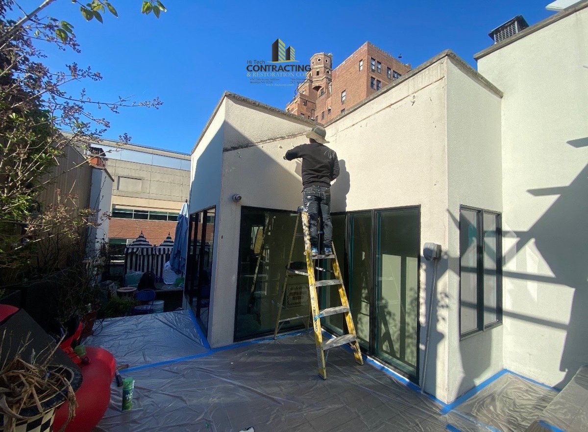 htcrcorp's tweet photo. 🚧 Rear Façade Restoration Completed on the Upper West Side, Manhattan 🏙️

Another successful exterior restoration project completed by Hi Tech Contracting and Restoration Corp on the Upper West Side, Manhattan, New York! Our team repaired and sealed damaged Styrofoam stucco cracks throughout the rear façade system to improve structural integrity, waterproofing performance, and overall appearance.

Scope of Work Included:
✔️ Repair and sealing of existing Styrofoam stucco cracks
✔️ Removal of deteriorated and failing caulking
✔️ Installation of new high-performance waterproof caulking at required joints and transitions
✔️ Detailed surface preparation and cleaning
✔️ Gentle power washing of the rear façade
✔️ Application of smooth Perma-Sand waterproofing finish coat
✔️ Waterproofing protection against harsh weather conditions
✔️ Clean, modern, and durable exterior finish
✔️ Professional and precise workmanship from start to finish

Hi Tech Contracting and Restoration Corp specializes in façade restoration, stucco repair, waterproofing, exterior coatings, masonry restoration, and building maintenance services throughout Manhattan, Queens, Brooklyn, Bronx, Staten Island, and Long Island.

✅ Fully Licensed & Insured
✅ Residential & Commercial Projects
✅ Quality Craftsmanship & Reliable Service

📍 Upper West Side, Manhattan, NY
📞 212-498-0006 (718) 510-6000
🌐 https://t.co/ujkf3gBFOV

#FacadeRestoration #StuccoRepair #Waterproofing #UpperWestSide #ManhattanNYC #ExteriorRestoration #BuildingMaintenance #NYCContractor #htcrcorp #HiTechContracting