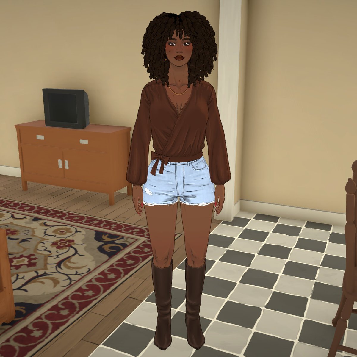 SandySims_S's tweet photo. So far I enjoy Paralives... they really put a lot of heart into this project. But Create a Para could use more body edit areas and more feminine body presets. I found it quite difficult to create a more petite body type without heavily defined muscles. Tried my best😭
#paralives https://t.co/1FqJqpDDXH