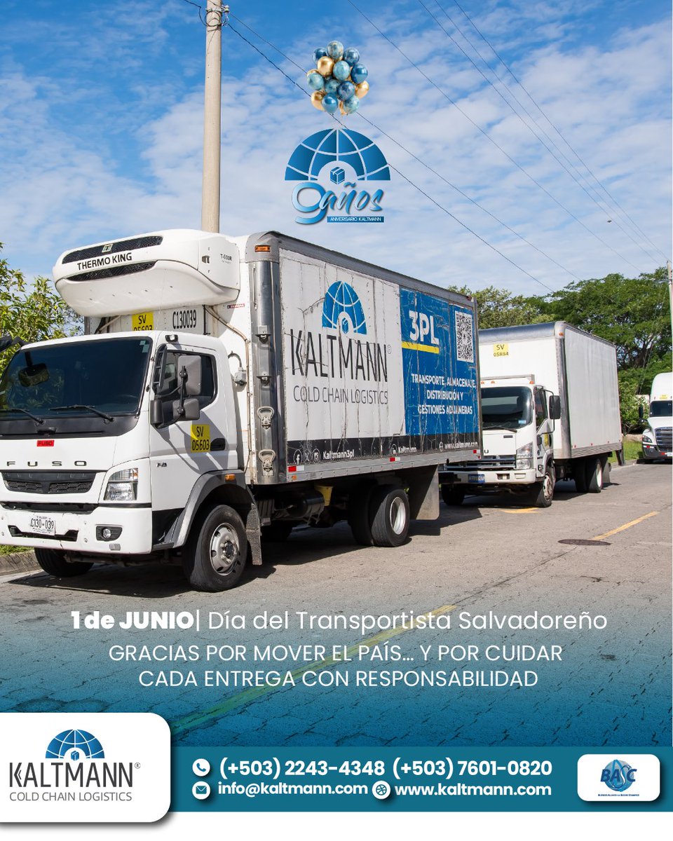 Kaltmann3pl's tweet photo. Gracias por mover al país y por ser una pieza fundamental en nuestra logística 3PL.

¡Su compromiso nos inspira a seguir llegando más lejos! 🙌💙

#Kaltmann https://t.co/NCykQmtkPs