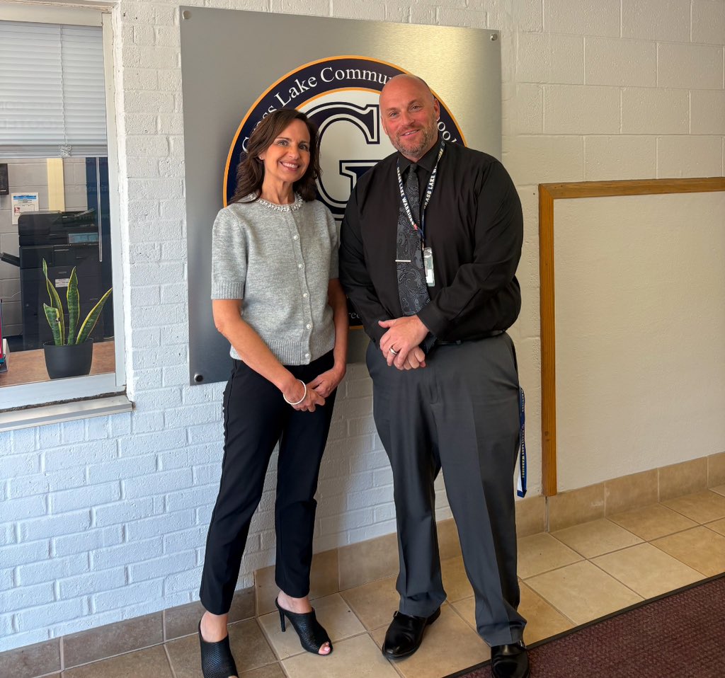 GrassLakeCS's tweet photo. Dr. Angel &amp; Maureen Keene, new Jackson ISD Superintendent, met today to discuss our partnership. Bright days are ahead and we appreciate our ISD support. https://t.co/ySeTS1liqV