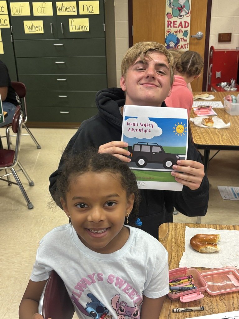 Abington_Middle's tweet photo. The AMS National Junior Honor Society and WEB (Where Everyone Belongs) Read Their Personalized Books to Kindergarteners at Overlook Elementary. https://t.co/zxnZuTXRaH