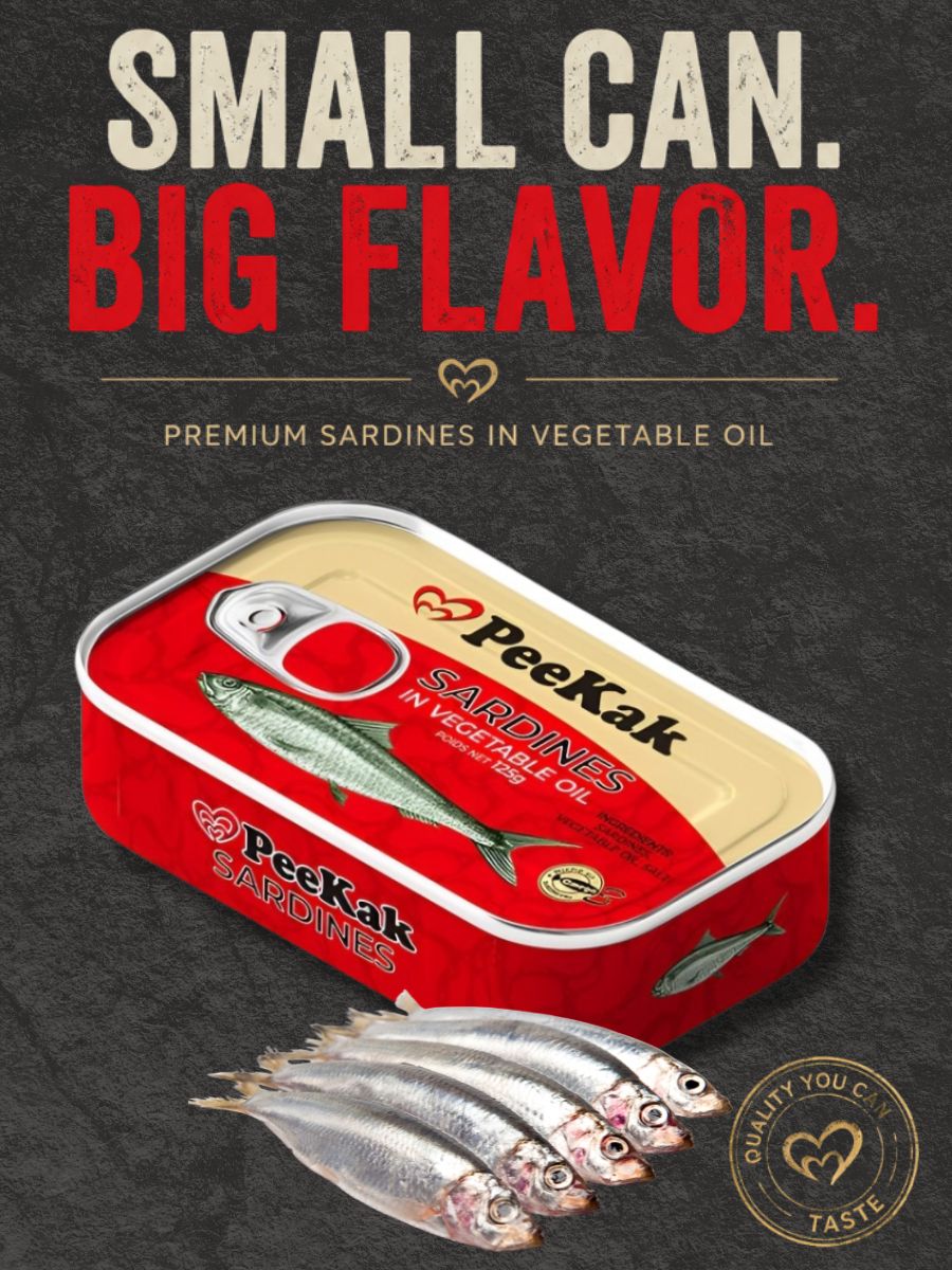 Trytheworld's tweet photo. Bold flavor packed in every can 🔥🐟

  sardines brings rich taste, quality ingredients, and satisfying protein for quick meals or snack time done right. Four sardines in a can, seriously big flavor. 💪✨💯🤏🏽

#PeeKak #Sardines #SeafoodLovers #ProteinPacked #Omega3 https://t.co/63Q06EumR0