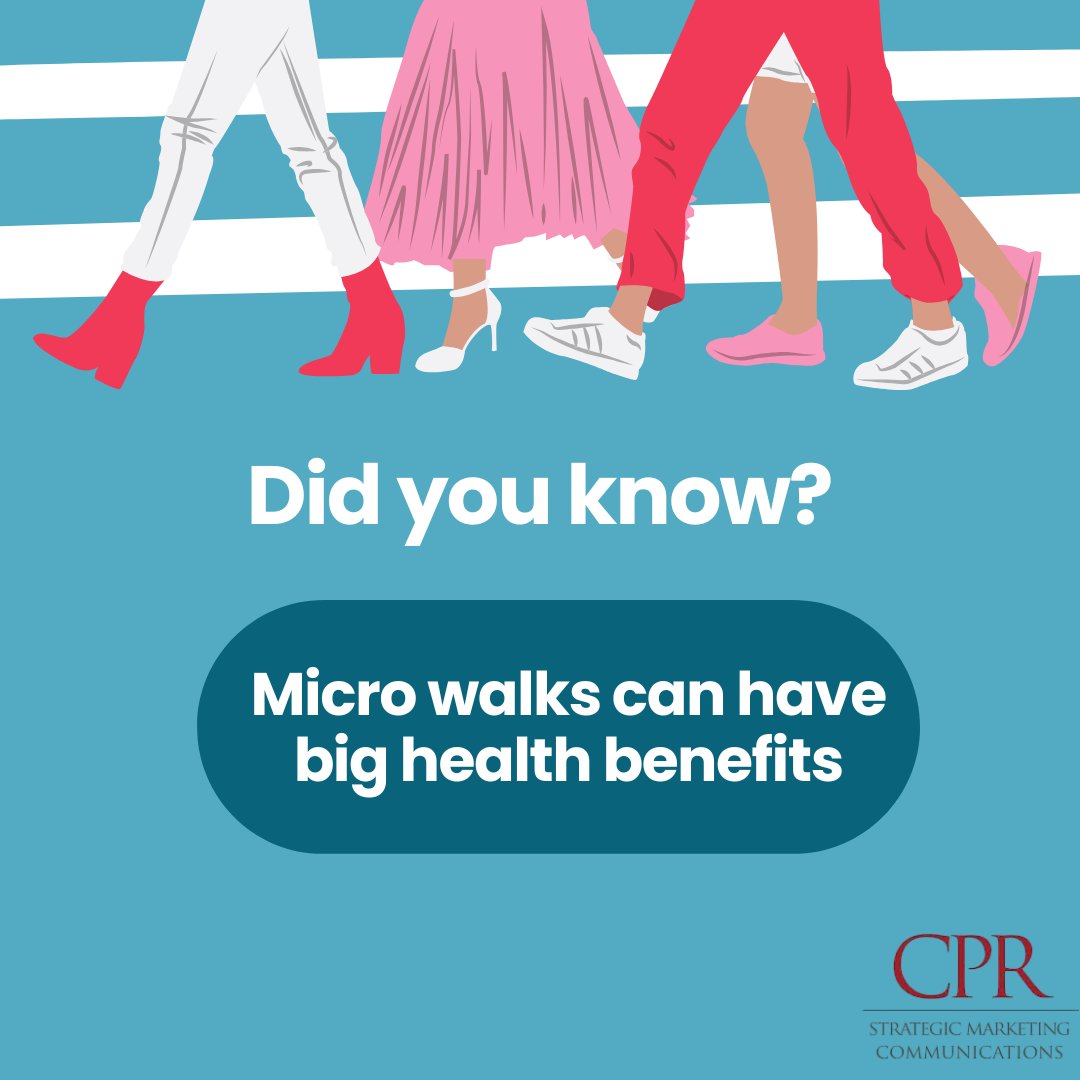 CPR_Comm's tweet photo. Intense workouts aren't the only way to reap exercise benefits. Short bursts of walking throughout the day can boost metabolism: https://t.co/yHcJ9vXXWk 

#HealthTips #WellnessJourney #HealthyLiving #DailyMovement #MicroWalks https://t.co/eIckucKGPp
