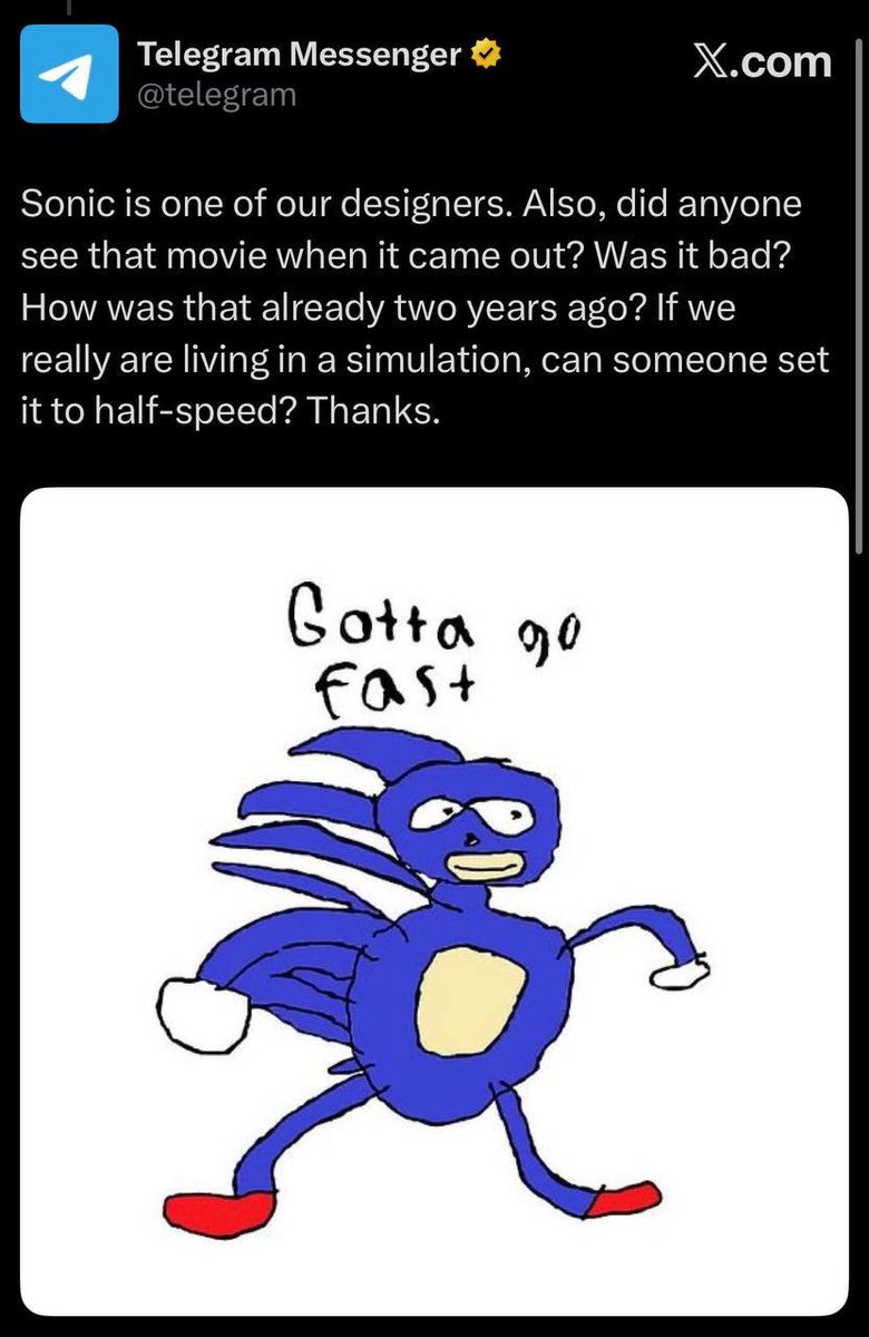 Gotta Go Fast tweet media
