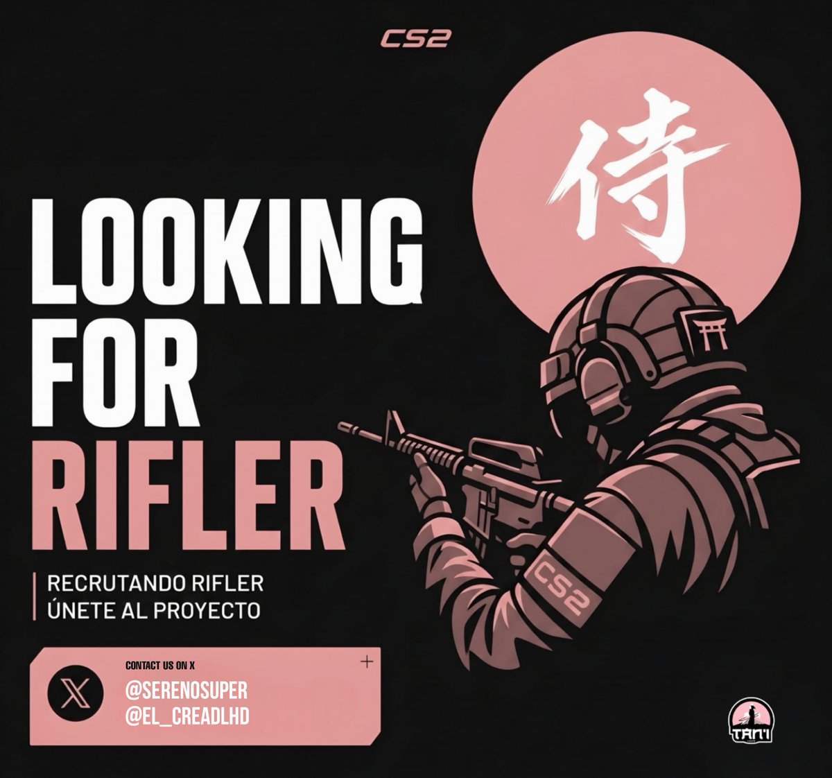 tani_esports's tweet photo. ⚠️ LFP - COUNTER STRIKE ⚠️

Buscamos jugador RIFLER para incorporar a nuestra plantilla de #CS2 🩷

Más informacion e interesados 📩📩📩 @SerenoSuper (supersereno en Discord) ❗️❗️❗️

#LFP #Cs2 https://t.co/YPoppbcZq9