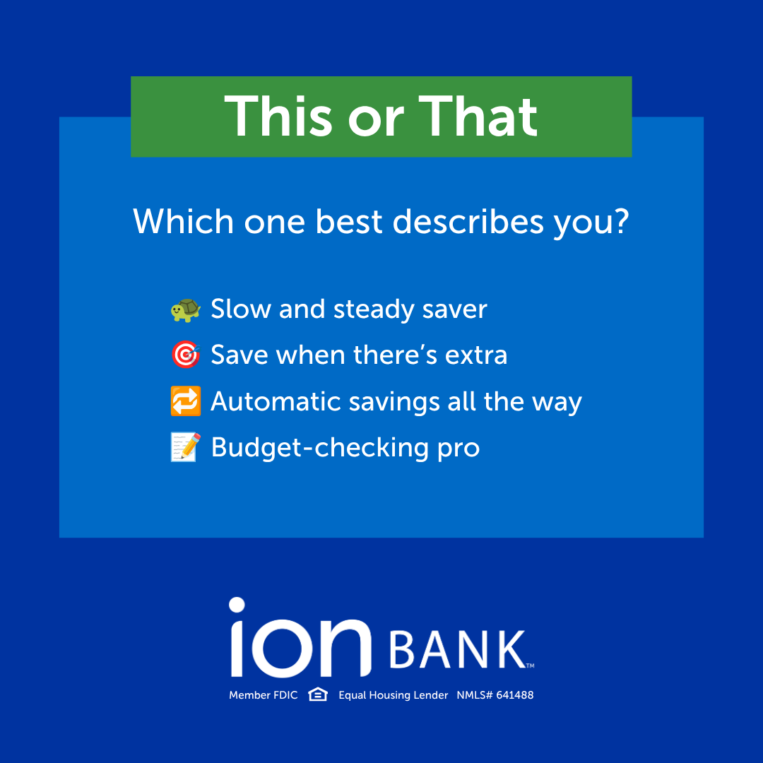 Ion_Bank's tweet photo. 💵 Everyone manages money differently. Which move fits you best? Drop your emoji in the comments below!

#thisorthat #savingmoney #IonBank https://t.co/bT3yU12MRB