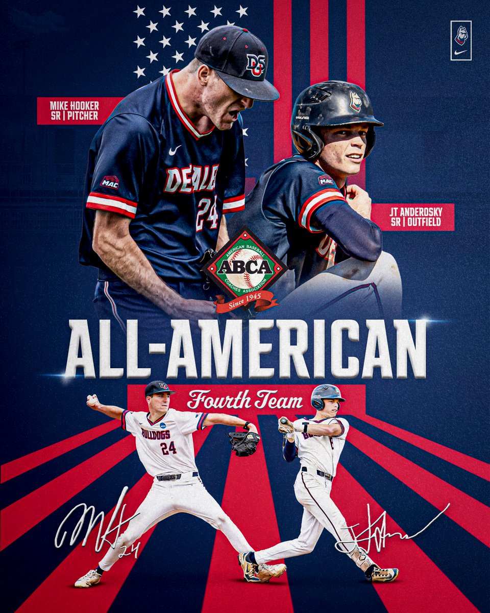 DSU_Baseball's tweet photo. TWO more All-Americans!

Congratulations to seniors @michaelhooker00 and @jtanderosky, who were named fourth team All-Americans by ABCA/Rawlings! https://t.co/2qACJgrJtg