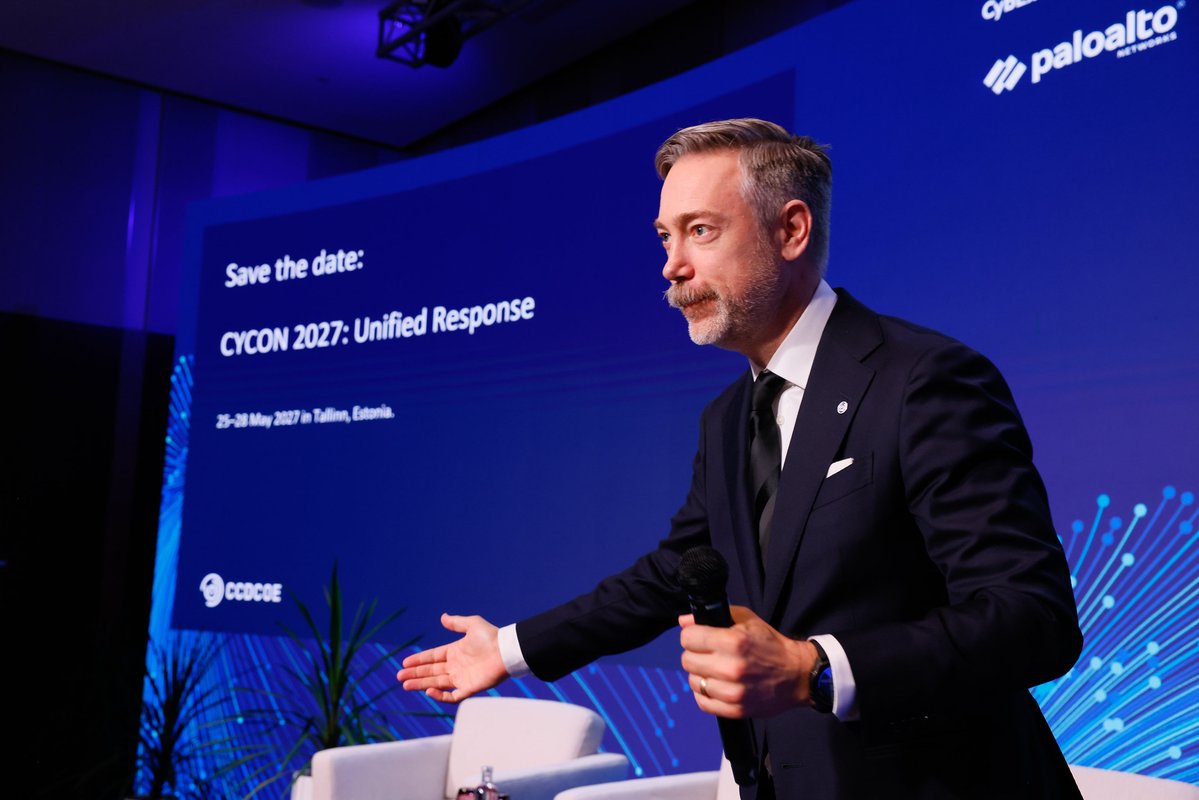ccdcoe's tweet photo. Having today wrapped up #CyCon2026, we are happy to announce the theme for CyCon 2027, which will be Unified Response. See you back in Tallinn on 25-28 May 2027! More photos: https://t.co/uoGTjGswdo https://t.co/1681JeYgIz