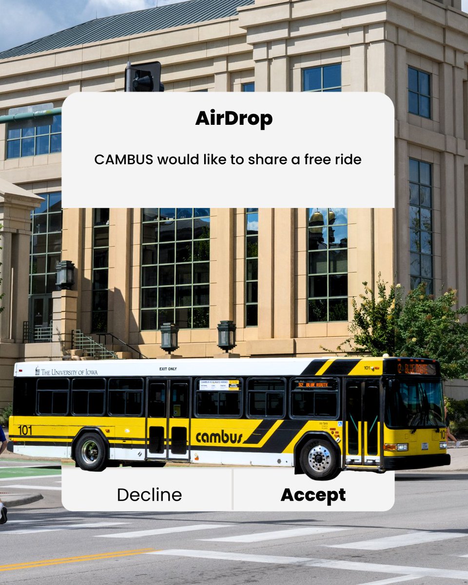 uiowa's tweet photo. The campus G.O.A.T since 1972 🚌🖤💛 https://t.co/O6FOYE78Ti