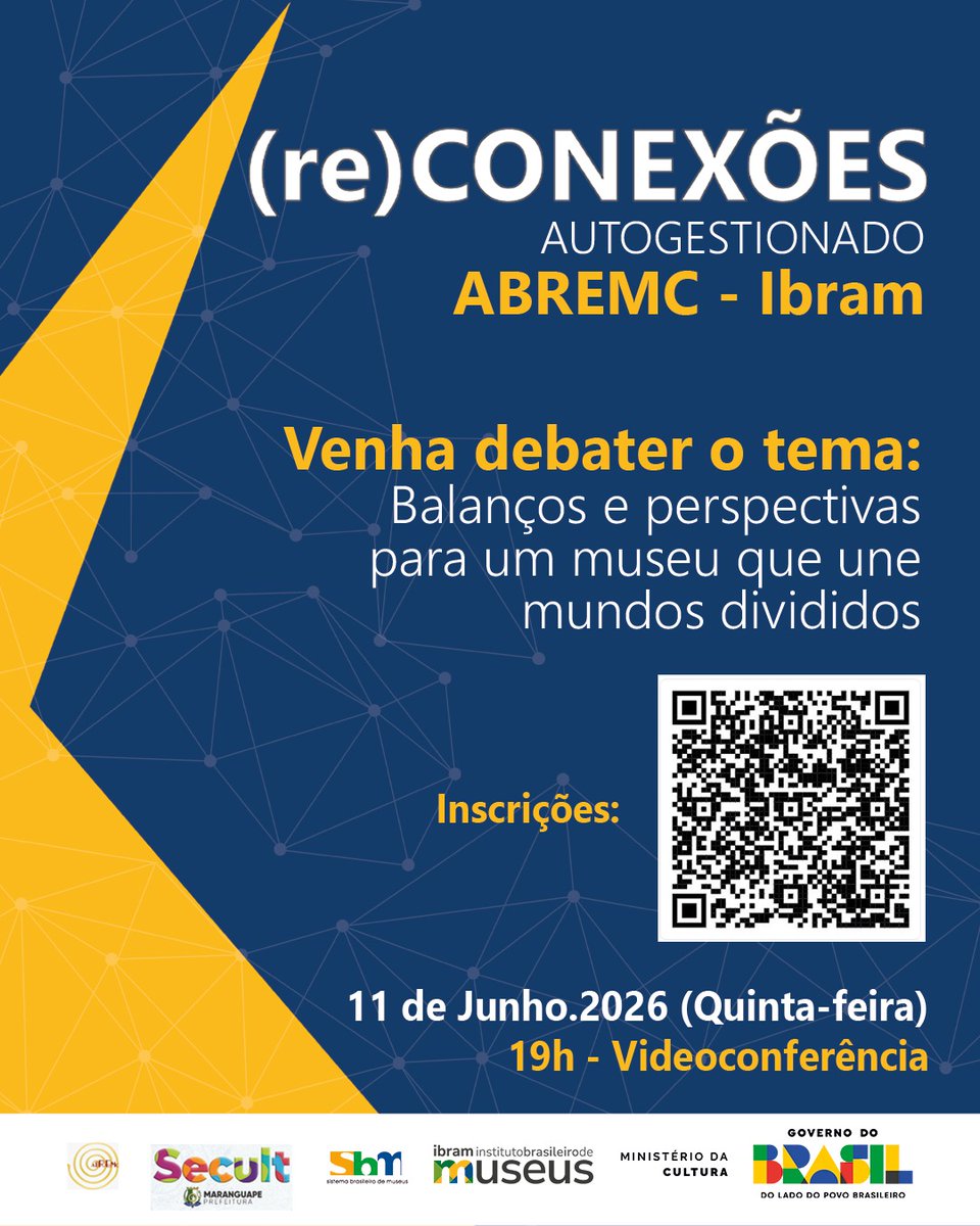 AbremcBR's tweet photo. 🗓️ Anote na agenda: 11 de Junho de 2026, das 19h às 21h.

🖼️  Cada organização ou iniciativa museológica poderá inscrever até 3 participantes e até 3 propostas (1 por Eixo).*

👉 Link de Inscrição: https://t.co/lS6AcJOMq7

Contamos com a sua presença 🤝 https://t.co/XSN3ekj56X