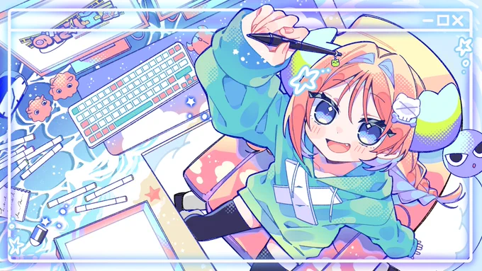 こんにちは!作業環境かくの大好きマンです #イラスト