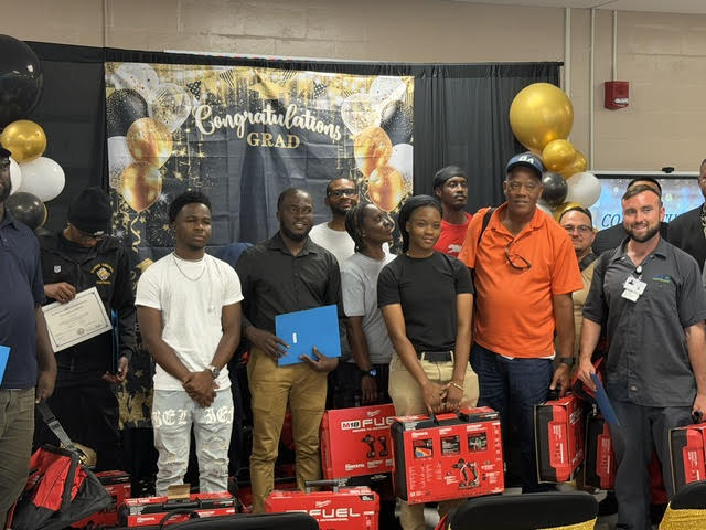 pbcsd's tweet photo. Workforce development in action 🛠️ 
West Technical Education Center in Belle Glade recently celebrated 53 adult graduates completing the 2026 Pre-Apprenticeship Program in Welding, HVAC, and Electrical.

In partnership with Florida Training Services, LLC, this tuition-free program equips participants with skills for high-demand industries. 
The best part? Thanks to a generous investment, each graduate walked away with a trade-specific professional toolset valued at $1,000 to launch their careers!