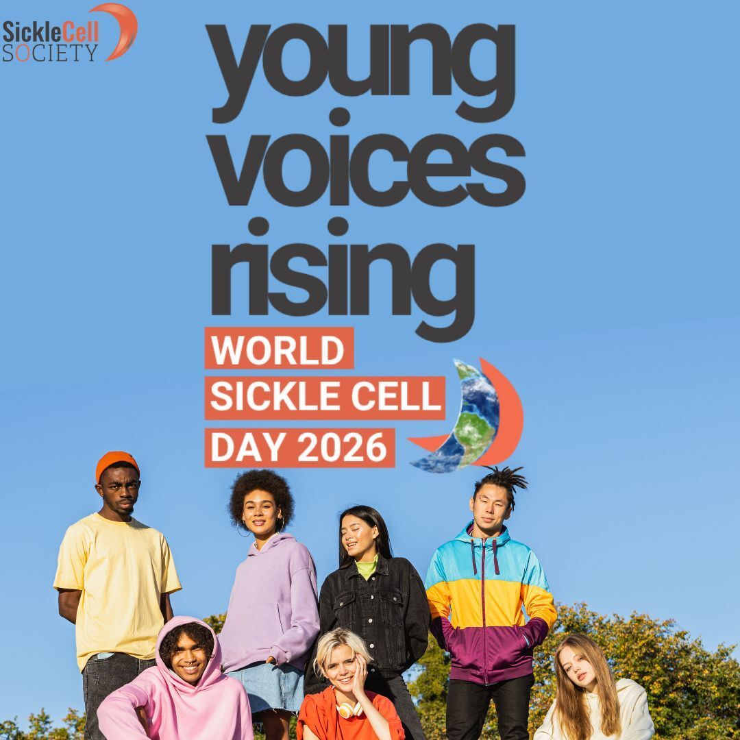 SickleCellUK's tweet photo. We're proud to launch our World Sickle Cell Day 2026 theme:  Young Voices Rising.

Young people living with sickle cell are rising up to the challenge of their health condition.

On 19 June we'll be shining a spotlight on their voices.

#YoungVoicesRising #WorldSickleCellDay https://t.co/YSVu76dNLk