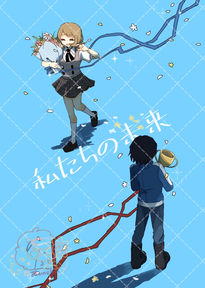 Tsuneka_'s tweet photo. 色ズ2026  エクワイ新刊サンプル
「私たちの未来」

それぞれの未来を思い描く二人。
離れてしまうと思っていたその先にも――
お互いの姿は、ちゃんとあった。

A5/表紙込42P/500円
初めての同人誌です！どうぞよろしくお願いします！ https://t.co/J2CeAXwqpG