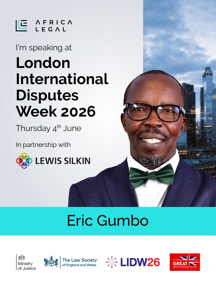ga_llp's tweet photo. The future of international dispute resolution is being written and Africa’s voice has never mattered more.

On 4 June 2026, Eric Gumbo, MBS of G&amp;A Advocates LLP joins top legal leaders at London International Disputes Week  to shape Africa–UK dispute partnerships.

#LIDW26 https://t.co/468xHz1n1c