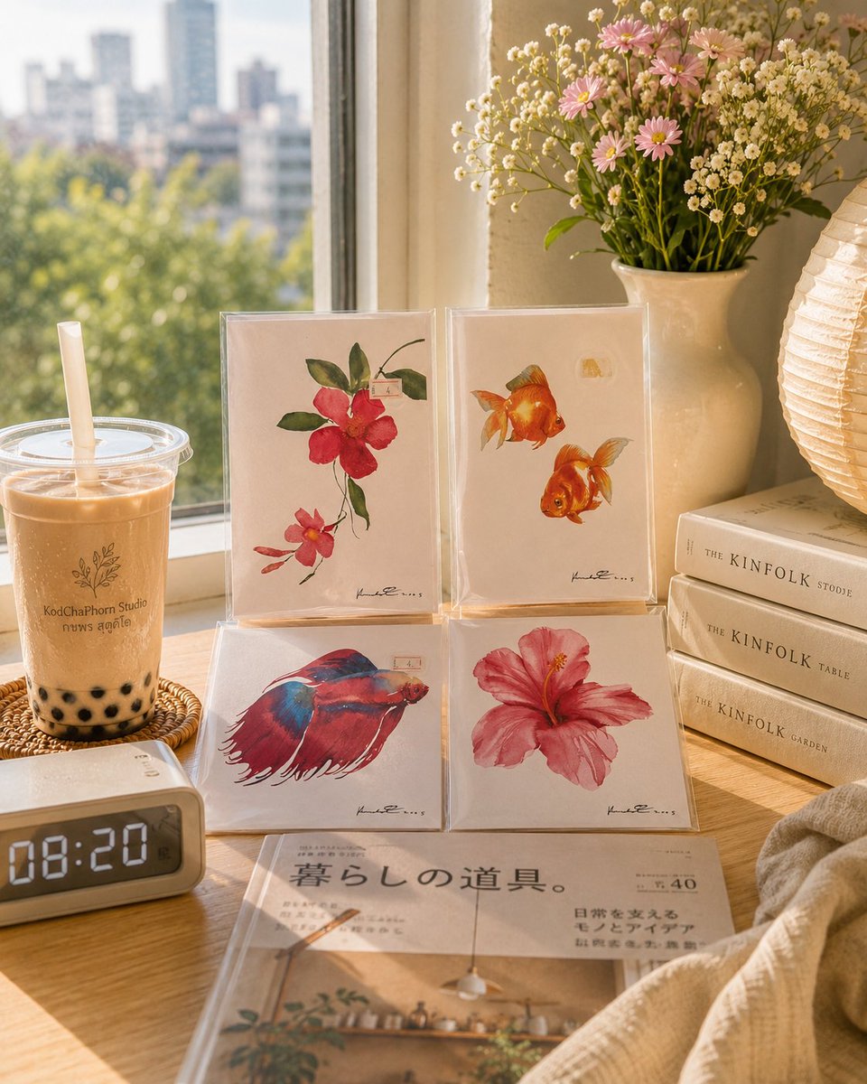 JoylyAI's tweet photo. Some mornings feel softer with flowers, little memories, and a cup of bubble tea ✨🌸🧋

Vintage cards, cozy corners, and gently happy moments by KodChaPhorn Studio.

“Shop link in bio ✨”

#etsy #greetingcards #vintagefinds https://t.co/MPBIRWd7lZ