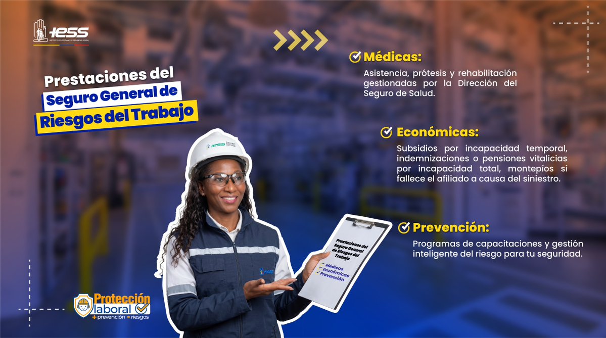IESSec's tweet photo. #EstamosContigo | ¿A quiénes cubre el Seguro General de Riesgos del Trabajo?

• Trabajador en relación de dependencia

• Trabajador independiente https://t.co/xAXgz8zG2r