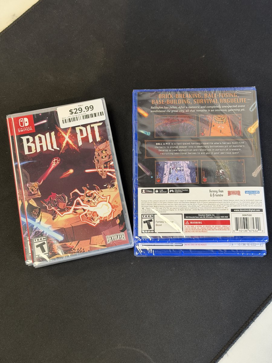 bitjumpgames's tweet photo. 🎮 New releases just arrived at Bitjump Games!

🦆 Disney Afternoon Collection (Switch & Switch 2)
⚔️ BALL x PIT (Switch & PS5)
😈 Bendy Double Pack (Switch & PS5)
🌲 I Hate This Place (Switch & PS5)

Available now in-store or online.
📦 Shipping available
🏪 Local pickup available

What's your pick? 👇