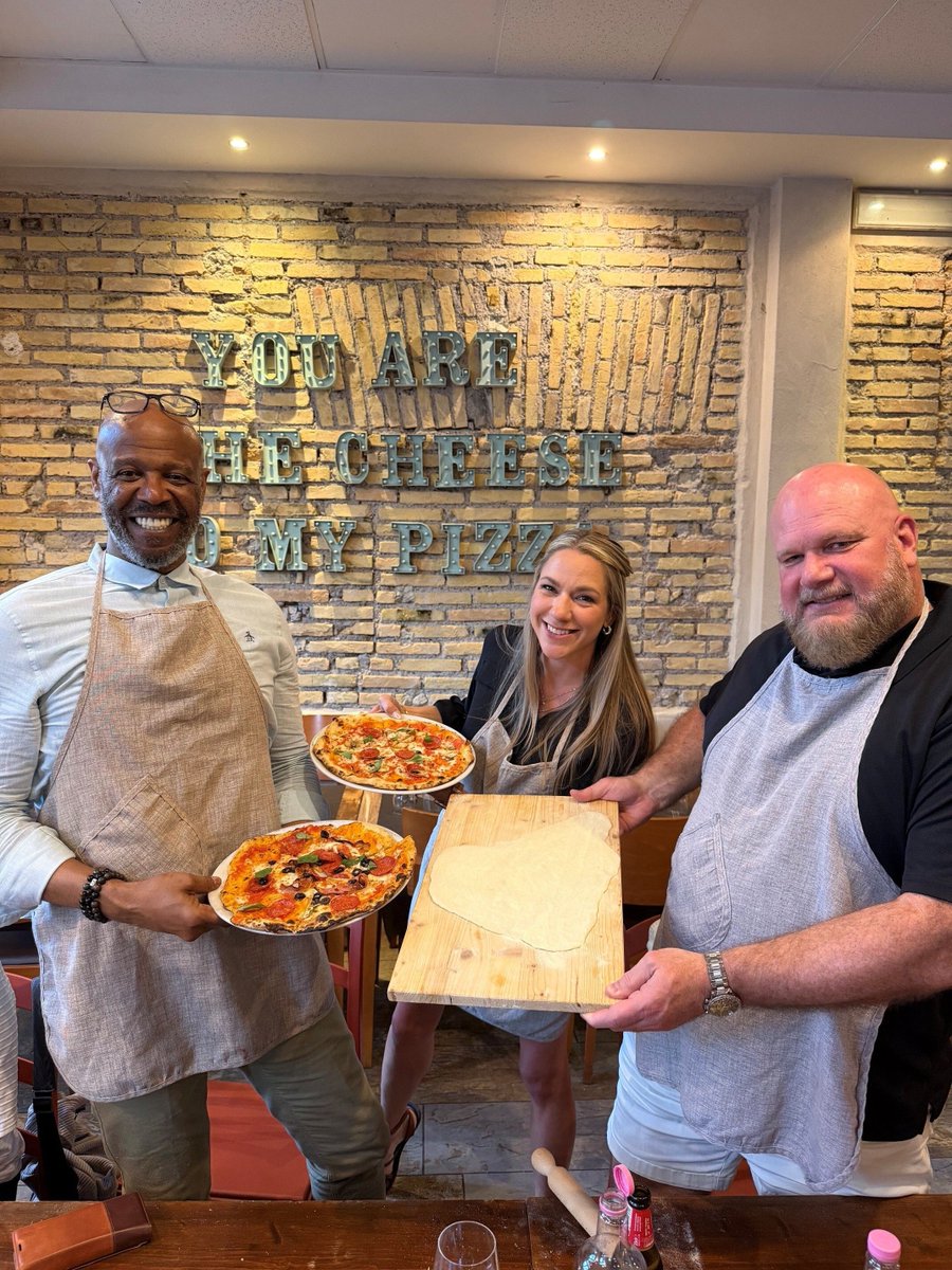ASCX9Inc's tweet photo. Standards by day, pizza makers by night 🍕

The ASC X9 team took a break from the ISO TC68 Plenary Meeting in Rome to enjoy some hands-on team building — learning the art of authentic Italian pizza making together. https://t.co/zrIJJUaH1u