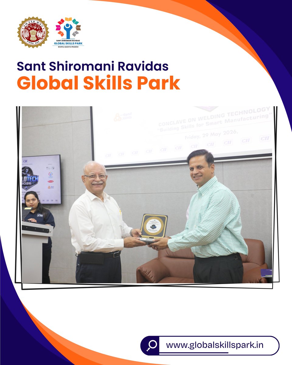 SSRGSPOfficial's tweet photo. Sparks of Innovation, Powering the Future of Manufacturing ⚡🤖

A day of learning, collaboration, and industry insights at the CII MP WeldTech Conclave 2026 hosted at SSR Global Skills Park. The conclave brought together eminent industry leaders, technology experts, and aspiring professionals to discuss the future of welding, advanced manufacturing, and emerging skill requirements.

The event commenced with welcome remarks by Mr. Siddharth Chaturvedi, Chairman, CII Madhya Pradesh & Director, AISECT Ltd., followed by a keynote context-setting address from Mr. Uttam Ganguly, Past Chairman, CII Madhya Pradesh & Managing Director, Bend Joints Pvt. Ltd.