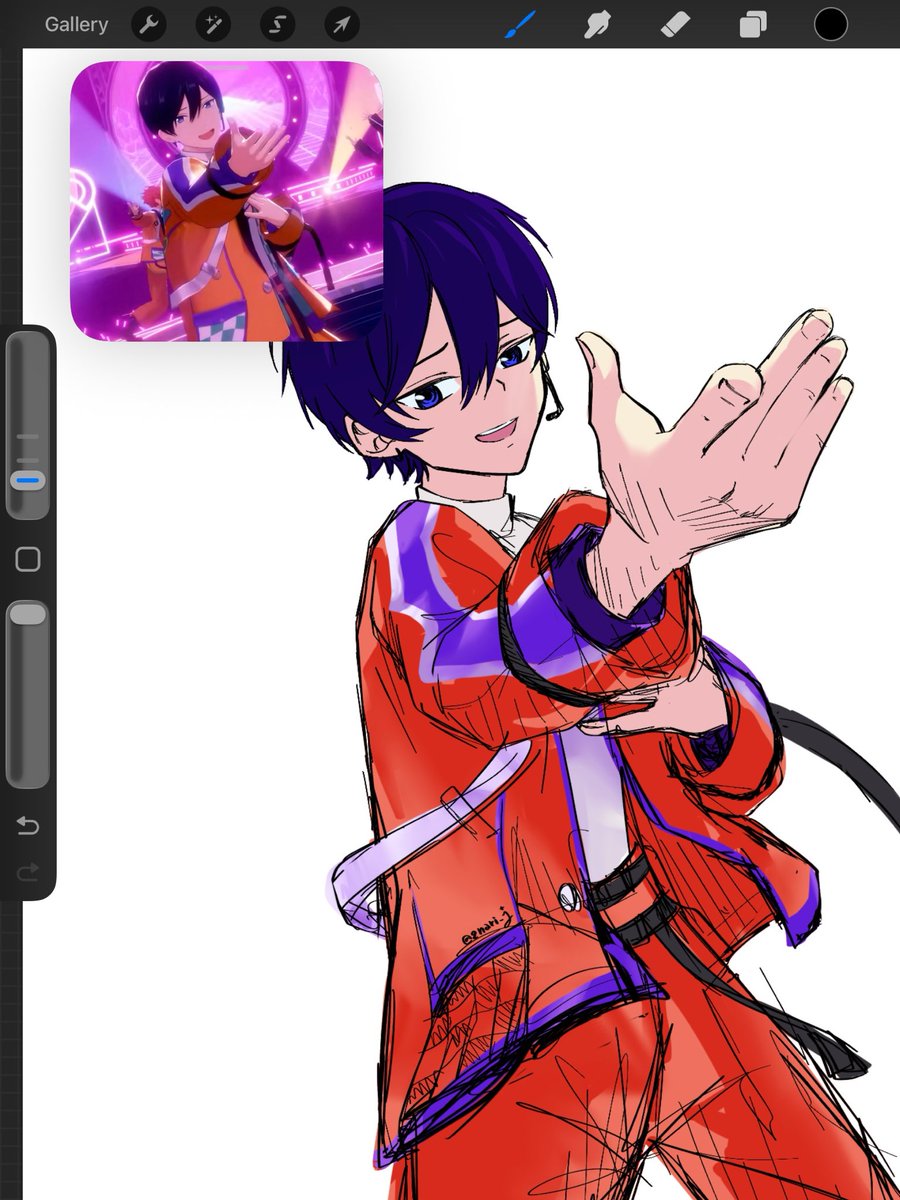 2nari_j's tweet photo. Wip (จะเสร็จไหม?!)
ฮกเก้อีกสักภาพ ดูน้องทำสีหน้าเข้า >> 🥹 (แต่ไม่มีน้ำตา) 
ตะลัก ชอบมากมาย 💙 https://t.co/9cRLMhuRvu