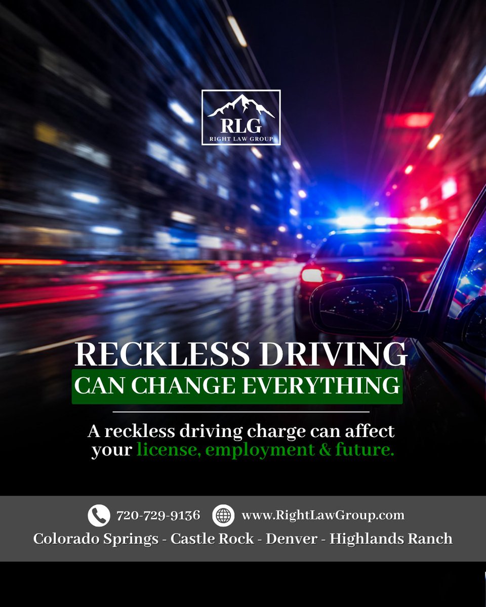 RightLawNow's tweet photo. A reckless driving charge in Colorado can affect more than your license. 🚔

It may impact employment, insurance, and your future. Understanding your options early can make a difference.

📞 (720) 729-9136

#RecklessDriving #ColoradoDefense https://t.co/ALE7viSjtQ