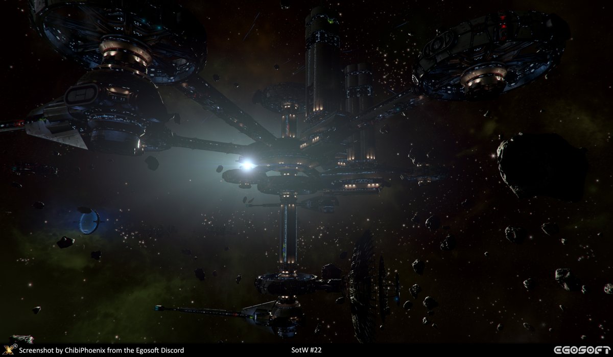 EGOSOFT's tweet photo. 📸 Woah, check out these awesome #X4Foundations screenshots that won this week's #ScreenshotOfTheWeek! 👀 They were captured by Maksimus, BIGGIE_slim XD, Sober, and ChibiPhoenix. 🥳
🔗 Want to participate? Join our Discord:
 https://t.co/7SB0gUOYvi
#Gaming #SpaceSim #Space https://t.co/lx9WaeoDVV