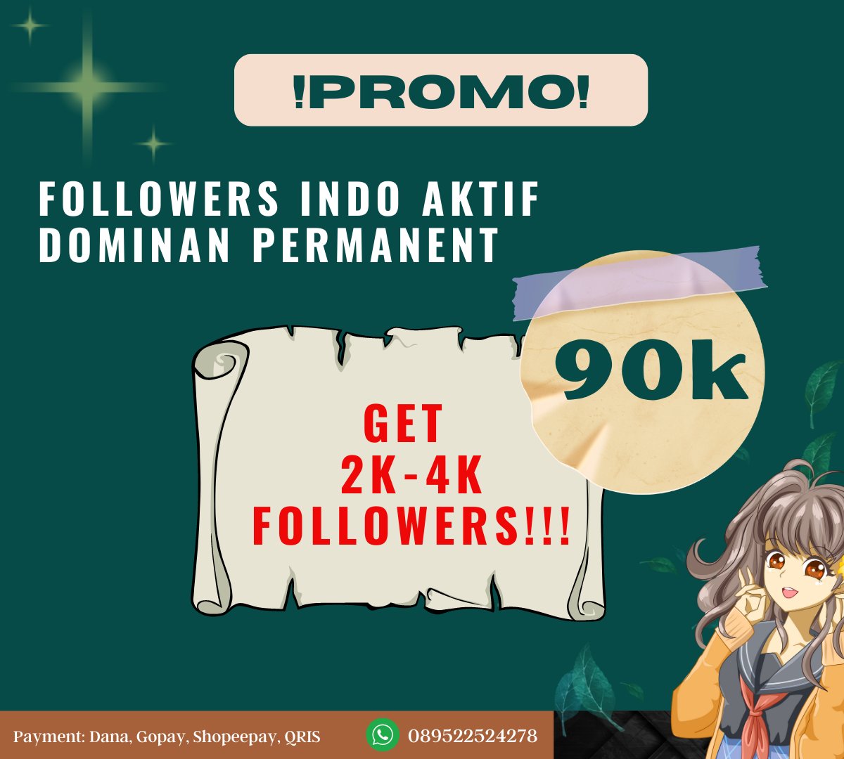 akuhanyaone's tweet photo. Social media needs ready semua yaa, mulai dari followers, likes, sampai views dengan proses pake username ajaa &amp; privasi dijamin aman 100%!

t. Folls ig tt likes views shopee social media boost indonesia permanen best seller quality terbaik murah meriah zonauang mutualan moots https://t.co/kvXC5cPYve
