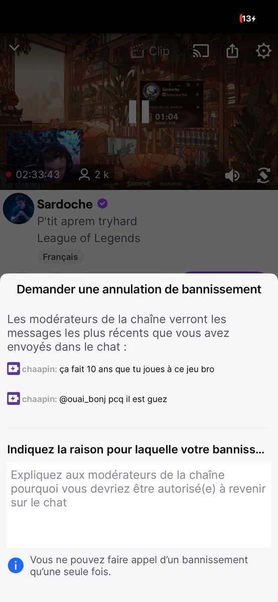 sp99deleted's tweet photo. Les modos de Sardoche quand on dit qu’il est guez à Osu mdr faudrait pas froisser cette petite bite @Sardoche_Lol continue à chialer sur les gens de gauche c’est toi la petite salope https://t.co/6kRhiFEnfp