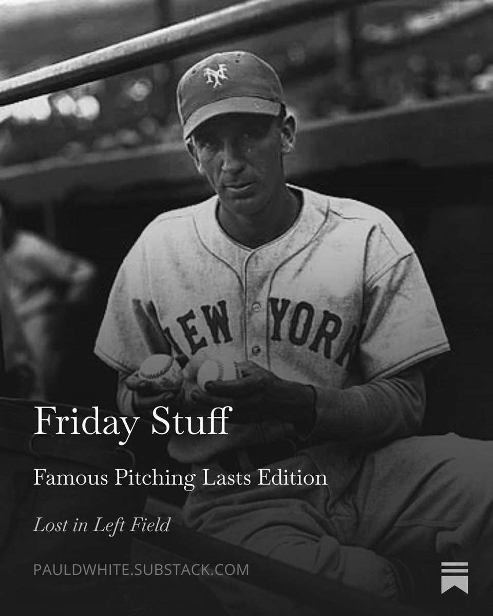 pdubinkc's tweet photo. This week’s edition of Friday Stuff is dedicated to the last time a pitcher did something. It could be win a game, throw a shutout, throw a pitch, or even hit a home run. 

Friday Stuff, by @pdubinkc 

@IBWAA @LILFBaseball 

https://t.co/m4Kg85RtEK https://t.co/oBL3Ka6Joh