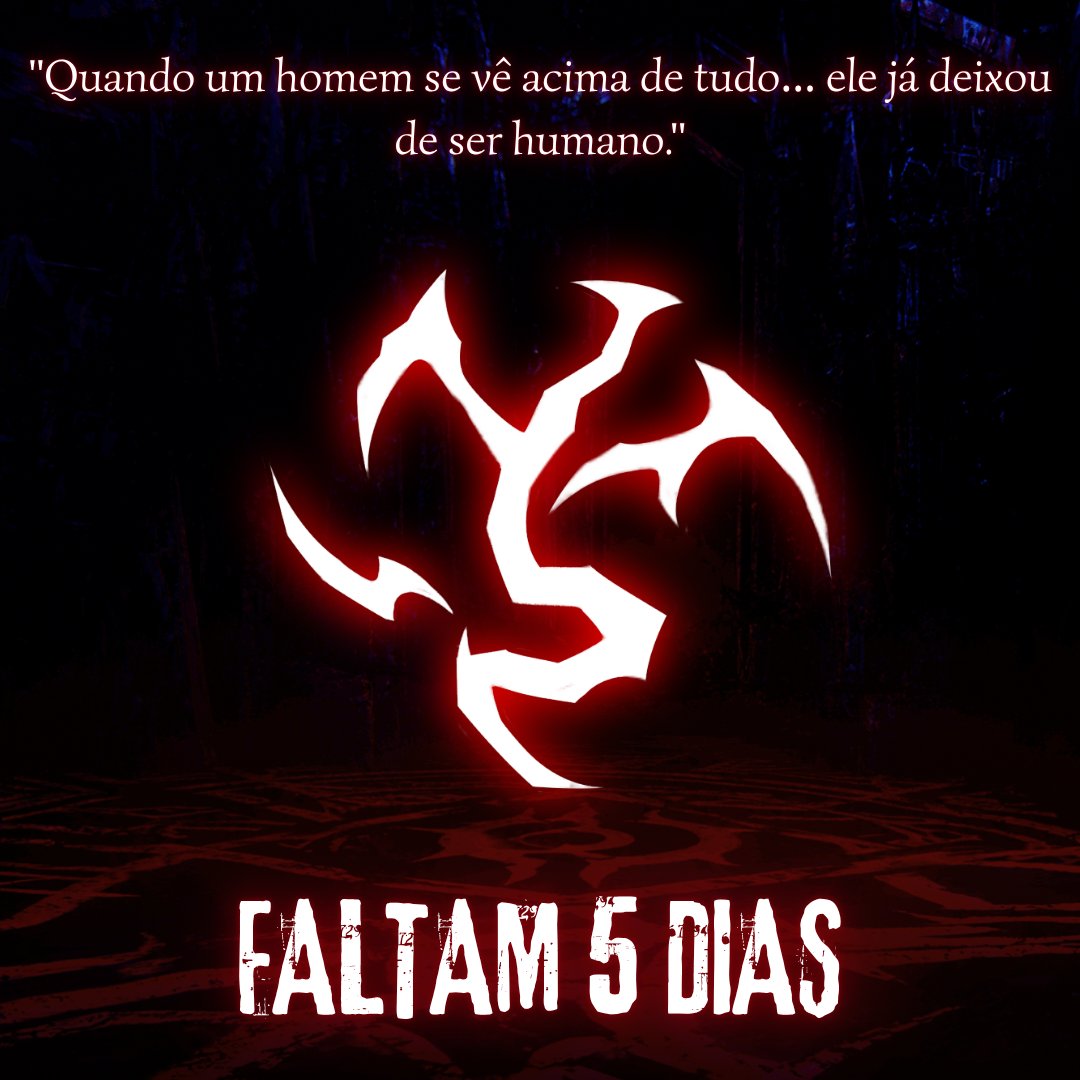 VolviturRPG's tweet photo. ⏳ Faltam 5 Dias

🩸 A arrogância atrai a atenção daquilo que espreita no Outro Lado. Quando o Sangue ferve com o orgulho, a humanidade é a primeira coisa a se desfazer 

#hexatombe #diarioabigler #luasangrenta #ordemparanormalrpg https://t.co/my2KhUz82V