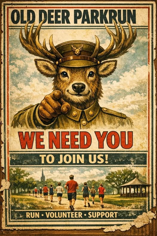 OldDeerparkrun's tweet photo. It is the Summer Social in ODP tomorrow but we will be on our regular course, albeit with a slight tweak, so listen to the Run Director at the start brief.
We also need volunteers to keep everyone safe while we share the space in the park so please contact us if you can marshal. https://t.co/1tEkvGgtoW