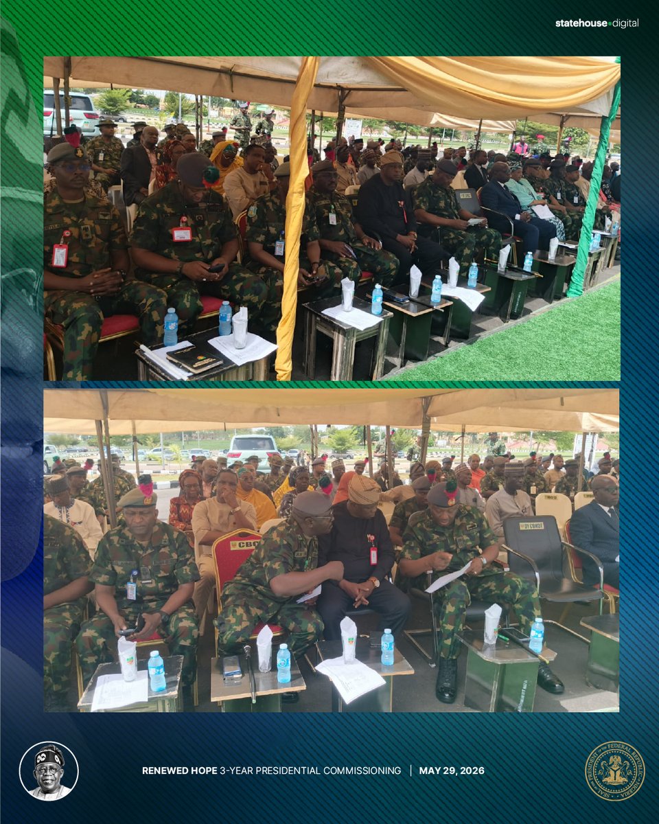 NGRPresident's tweet photo. Presidential Commissioning of Nigeria Defence Academy, Kaduna (Senate Building + Biodiversity Centre).

@DHQNigeria | @NigEducation | @NDefenceAcademy https://t.co/V0Fwlqz3K3
