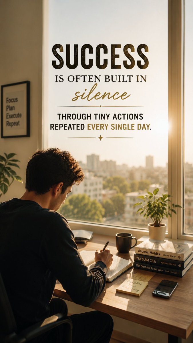 Freethought363's tweet photo. Success rarely looks dramatic.
People only notice success when it becomes visible..
#SuccessMindset #Discipline #DailyHabits https://t.co/zNUvEYCBiX