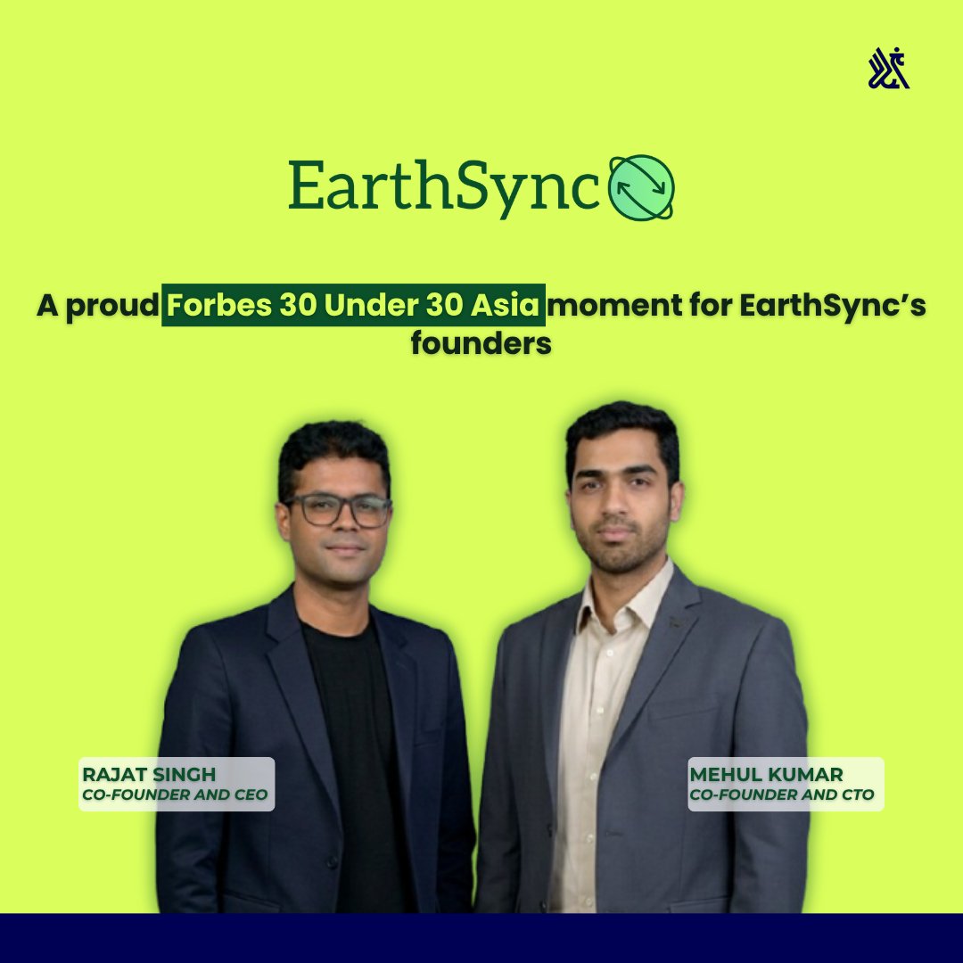 eximiusvc's tweet photo. Congratulations to Rajat &amp; Mehul of #EarthSync on making the @Forbes 30 Under 30 Asia list.

A well-deserved recognition for two founders building with ambition and clarity in a sector that matters deeply.

Proud to be on this journey with them. https://t.co/sjCUp335li