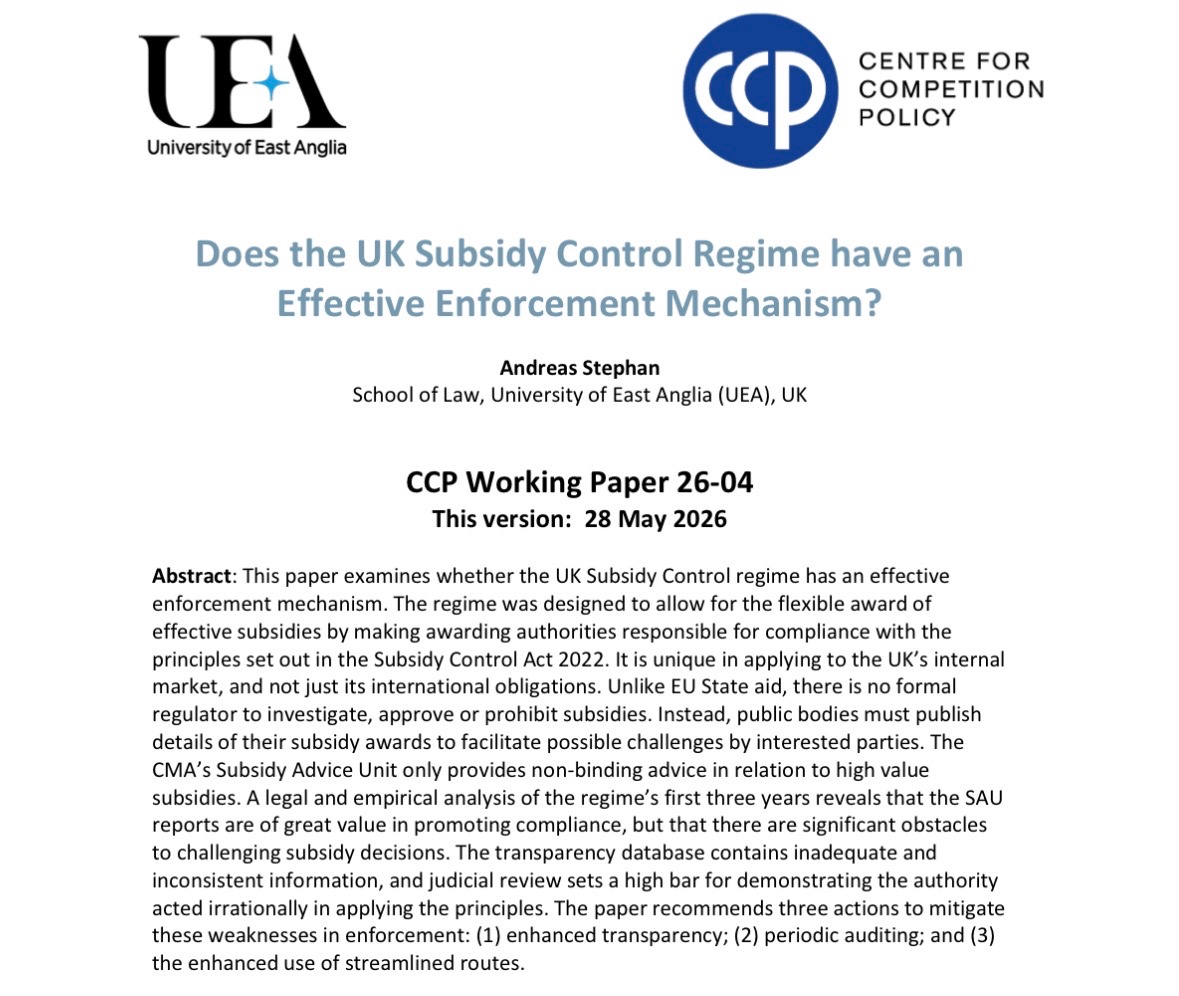 AlexanderPHRose's tweet photo. We are going to see lots of articles about the effectiveness of the Subsidy Control regime in the coming weeks and months. 

This is because:

1) the CMA is about to publish a report on this subject; and 

2) the regime is not very effective. 

A 🧵…. 

https://t.co/93HmAUfijz https://t.co/NNYZS6bENt